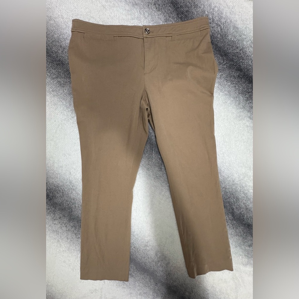 Lauren Ralph‎ Lauren Women's Tan Work Ankle Pants Trousers 14 P Petite (A5)